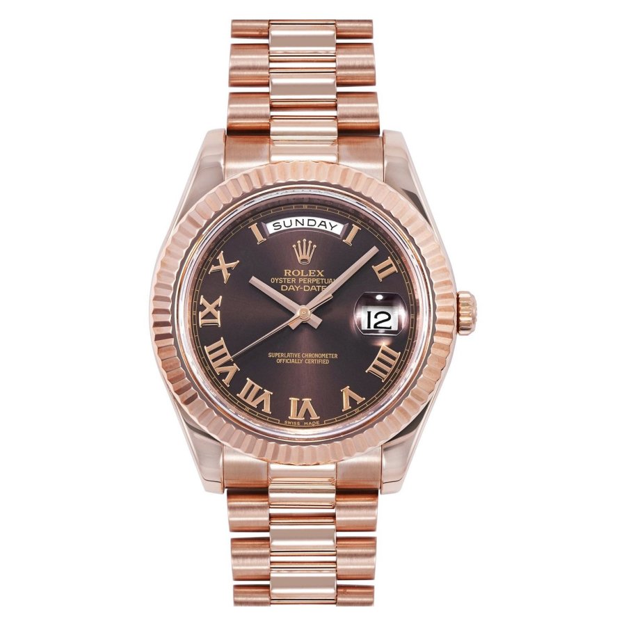 Rolex Day-Date 40 MM Rose Gold With Brown Dial Watch