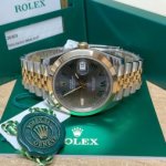 Two Tone Rolex Datejust 41mm 126303 Wimbledon Dial Fixed Jubilee Bracelet Wrist Watch
