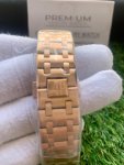 AP Royal Oak Rose Gold Chronograph Brown Dial 42mm Stainless Steel Watch
