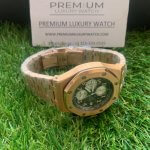 AP Royal Oak Rose Gold Chronograph Brown Dial 42mm Stainless Steel Watch