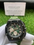 AP Royal Oak Green Dial Offshore Chronograph Black Case Rubber Strap 44MM Watch