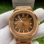 Patek Nautilus Rose Gold Yellow Dial Automatic Men's Watch