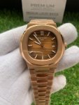 Patek Nautilus Rose Gold Yellow Dial Automatic Men's Watch