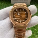 Patek Nautilus Rose Gold Yellow Dial Automatic Men's Watch