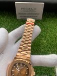 Patek Nautilus Rose Gold Yellow Dial Automatic Men's Watch