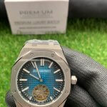 Audemars piguet Royal Oak Tourbillon Selfwinding 41MM Blue Dial Stainless Steel Watch