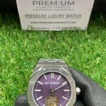 Audemars Piguet Purple Watch | Extra slim 41MM Dial | Royal Oak Tourbillon stainless steel