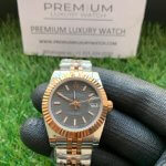 Rolex Lady Datejust Rose Gold 31MM Two-Tone Black Dial Oyster Perpetual Jubilee Bracelet Watch