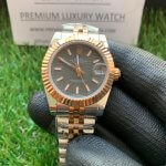 Rolex Lady Datejust Rose Gold 31MM Two-Tone Black Dial Oyster Perpetual Jubilee Bracelet Watch