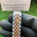 Rolex Lady Datejust Rose Gold 31MM Two-Tone Black Dial Oyster Perpetual Jubilee Bracelet Watch