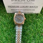 Rolex Lady Datejust Rose Gold 31MM Two-Tone Black Dial Oyster Perpetual Jubilee Bracelet Watch
