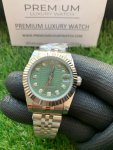 Rolex Lady Datejust Diamond 31MM Stainless Steel Green Dial Oyster Perpetual Jubilee Bracelet Watch