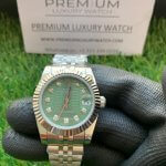 Rolex Lady Datejust Diamond 31MM Stainless Steel Green Dial Oyster Perpetual Jubilee Bracelet Watch