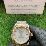 Rolex Datejust Lady 31mm Rose Gold/Steel Dial With Diamond Marker Silver Dial Oyster Perpetual Watch