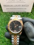 Rolex Gold Ladies Watch Datejust 31MM Two-Tone Black Roman Dial oyster perpetual jubilee bracelet