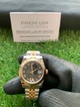 Rolex Gold Ladies Watch Datejust 31MM Two-Tone Black Roman Dial oyster perpetual jubilee bracelet
