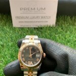Rolex Gold Ladies Watch Datejust 31MM Two-Tone Black Roman Dial oyster perpetual jubilee bracelet