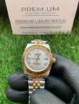 Rolex Ladies 2 Tone Datejust 31MM Gold/White Roman Dial Oyster Perpetual Jubilee Bracelet Watch