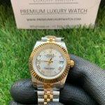 Rolex Ladies 2 Tone Datejust 31MM Gold/White Roman Dial Oyster Perpetual Jubilee Bracelet Watch