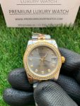 Rolex ladies Datejust Two-Tone 31MM Yellow Gold Sliver Dial Diamond Oyster Perpetual Jubilee Bracelet Watch