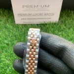 Rolex Datejust 31mm Chocolate Dial Lady Diamond Bezel Steel And Everose Gold  Watch