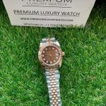 Rolex Datejust 31mm Chocolate Dial Lady Diamond Bezel Steel And Everose Gold  Watch