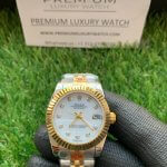 Ladies Datejust 31MM Rolex Yellow Gold/Steel White MOP Dial With Diamond Marker Oyster Perpetual Jubilee Bracelet Watch