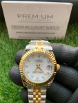 Ladies Datejust 31MM Rolex Yellow Gold/Steel White MOP Dial With Diamond Marker Oyster Perpetual Jubilee Bracelet Watch