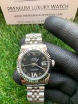 Rolex Datejust Lady 31 Stainless Steel Black Roman Dial Oyster Perpetual Jubilee Bracelet Watch