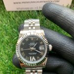 Rolex Datejust Lady 31 Stainless Steel Black Roman Dial Oyster Perpetual Jubilee Bracelet Watch