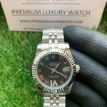Rolex Datejust Lady 31 Stainless Steel Black Roman Dial Oyster Perpetual Jubilee Bracelet Watch