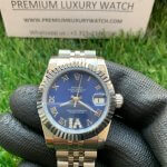 Rolex Oyster Perpetual Datejust 31MM Lady Blue Roman Dial Jubilee Bracelet Watch