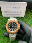 GMT Master II Black Dial Rolex Stainless Steel Orange Ceramic Bezel Jubilee Bracelet