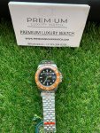 GMT Master II Black Dial Rolex Stainless Steel Orange Ceramic Bezel Jubilee Bracelet