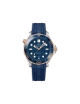 Omega seamaster blue rubber strap 300M Co‑Axial Master Chronometer 42 Mm Automatic Men’s Watch
