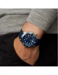 Omega Seamaster Diver 300m Blue Dial Ceramic On Rubber Strap Automatic Men’s Watch