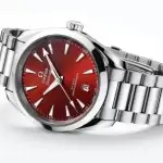 Omega Aqua Terra 38MM Seamaster 150m Co-Axial Master Chronometer  Red Dial Men’s Wrist Watch