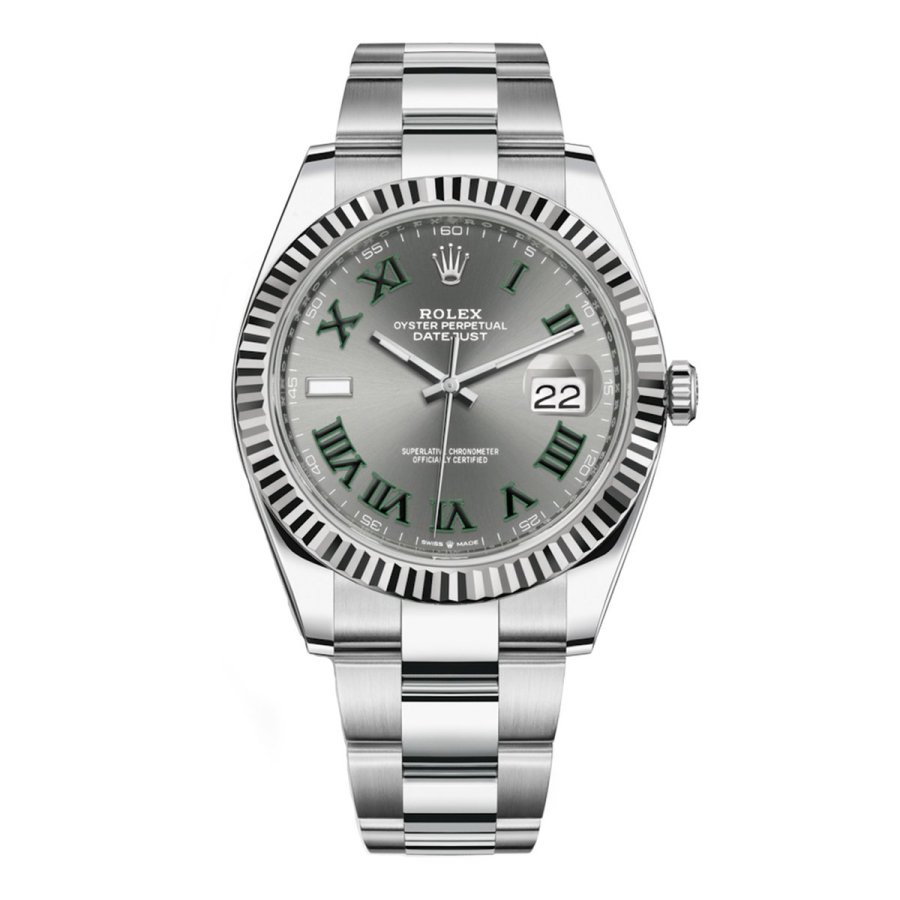 rolex datejust 41 oyster steel and white gold