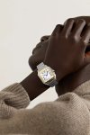 Santos De Cartier two tone Medium 36mm Yellow Gold Silver Roman Dial Ladies Watch W2SA0016