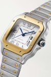 Santos De Cartier two tone Medium 36mm Yellow Gold Silver Roman Dial Ladies Watch W2SA0016