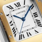 Santos De Cartier two tone Medium 36mm Yellow Gold Silver Roman Dial Ladies Watch W2SA0016