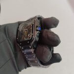 Santos De Cartier Black Dial Two-Tone Skeleton 40MM Stainless Steel Men’s Watch WHSA0015
