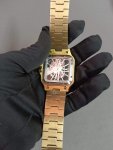 Cartier Santos dumont Skeleton Dial Yellow Gold 40MM Stainless Steel Men’s Watch