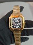 Cartier Santos dumont Skeleton Dial Yellow Gold 40MM Stainless Steel Men’s Watch