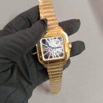 Cartier Santos dumont Skeleton Dial Yellow Gold 40MM Stainless Steel Men’s Watch