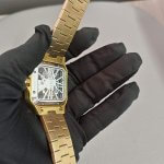 Cartier Santos dumont Skeleton Dial Yellow Gold 40MM Stainless Steel Men’s Watch
