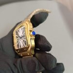 Cartier Santos dumont Skeleton Dial Yellow Gold 40MM Stainless Steel Men’s Watch