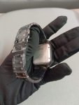 Santos De Cartier Black Large ADLC Steel Bracelet Wrist Watch