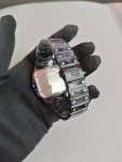 Santos De Cartier Black Large ADLC Steel Bracelet Wrist Watch