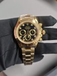 Rolex Daytona all Gold 40MM Black Diamond Dial Yellow Gold Bezel Oyster Bracelet 116508